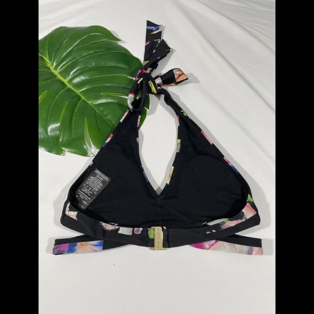 NEW Ted Baker London [ 0 TB ] Tapestry‎ Striped Faux Wrap Bikini Top